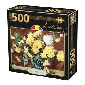 Puzzle Pictori romani - Luchian - Crizanteme Galbene - 500 piese | Deico Games imagine