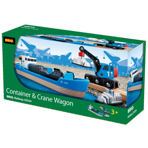 Set de joaca - Container and Crane Wagon | Brio imagine