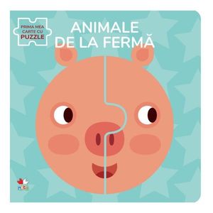 Carte Editura Litera, Animale de la ferma, Carte cu puzzle imagine