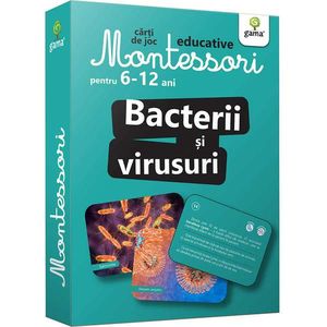 Carti de joc educative Montessori, Bacterii si virusuri 6-12 ani imagine