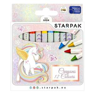Set creioane cerate Starpak, Unicorn, 12 culori imagine