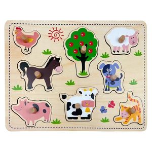 Puzzle din lemn, Woody, Animale domestice, 8 piese imagine