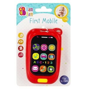 Jucarie bebelusi, BamBam, Primul meu telefon mobil cu sunete, Rosu imagine