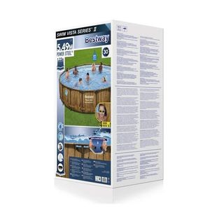 Set piscina cu cadru Bestway pompa de filtru inclus 549 x 122 cm imagine