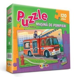 Puzzle Masina de pompieri (120 piese) - *** imagine