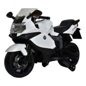 Motocicleta electrica BMW K130S cu sunete si lumini pentru copii alba imagine