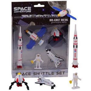 Set 5 figurine din metal plastic - Vehicule spatiale imagine