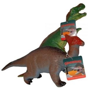Set 2 figurine dinozauri din cauciuc, T-Rex verde si Tsintaosaurus, 34 cm imagine
