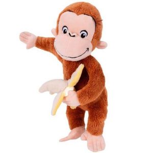 Jucarie din plus Curious George cu banana, 26 cm imagine