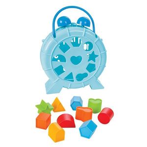 Set de joaca, blocuri de construit cu ceas sortator, Pilsan, Bleu imagine