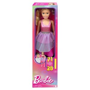 Papusa in tinuta roz, Barbie, 71 cm, HJY02 imagine