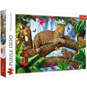 Puzzle Trefl Jaguar intr-o pauza odihnitoare, 1500 piese imagine