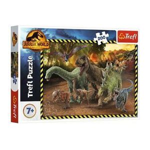 Puzzle Trefl Jurassic World - In parcul Jurassic, 200 piese imagine
