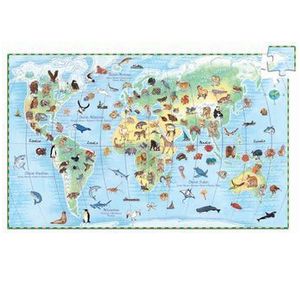 Puzzle observatie - Animalele lumii, 100 piese imagine