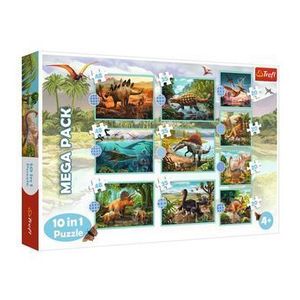 Puzzle Trefl 10 in 1 Lumea dinozaurilor, 329 piese imagine