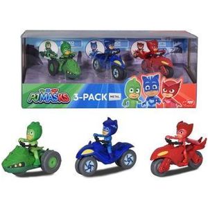 Set Dickie Toys - 3 motociclete Eroi in Pijama, cu figurina, scara 1: 64 imagine