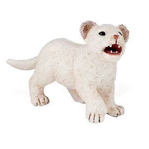 Figurina Papo Animale salbatice - Pui de leu alb imagine