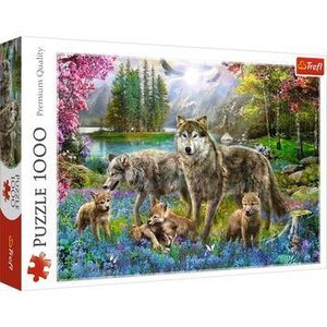 Puzzle Trefl Familie de lupi, 1000 piese imagine