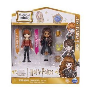Set 2 figurine Harry Potter Wizarding World Magical Minis - Ron si Parvati imagine