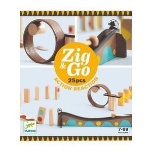 Zig & go djeco, set de constructie trasee, 25 piese imagine