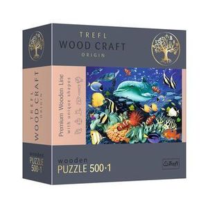 Puzzle din lemn Trefl Viata marina, 500+1 piese imagine