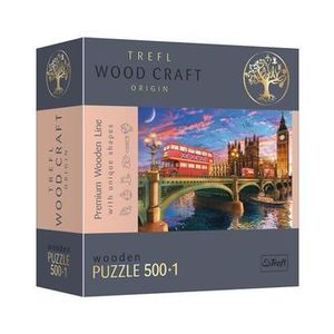 Puzzle din lemn Trefl Obiectivele turistice din Londra, 500+1 piese imagine