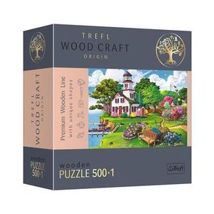 Puzzle din lemn Trefl Portul in timpul verii, 500+1 piese imagine