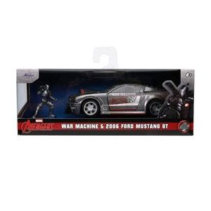 Set Jada Toys Marvel - Masinuta metalica Ford Mustang (scara 1: 32) si figurina metalica War Machine imagine