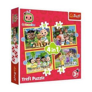 Puzzle Trefl 4 in 1 Cocomelon - Prezentarea Familiei, 71 piese imagine