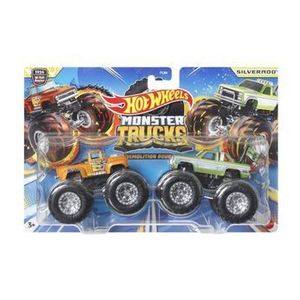 Set 2 masini Hot Wheels Monster Truck - Hi-Tail Hauler si Silverado, scara 1 la 64 imagine