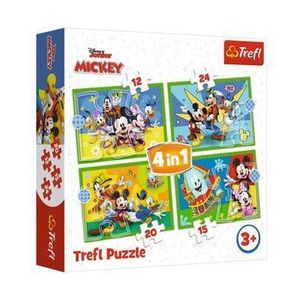 Puzzle Trefl 4 in 1 Mickey Mouse si prietenii, 71 piese imagine