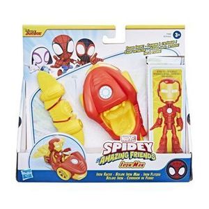 Set Spidey si Prietenii lui Extraordinari - Masinuta, figurina si accesoriu Iron Man imagine