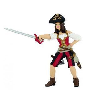 Figurina Papo Pirati si corsari - Femeie pirat, bruneta imagine