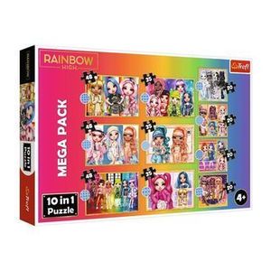 Puzzle Trefl 10 in 1 Rainbow High - Papusile fashion, 329 piese imagine