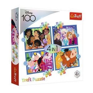 Puzzle Trefl 4 in 1 Disney - Minunata lume Disney, 207 piese imagine