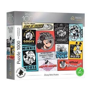 Puzzle Trefl UFT Disney 100 - Posterele retro, 1000 piese imagine
