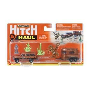 Set 2 vehicule Matchbox Hitch&Haul - MBX Rodeo 1988 Jeep Wagoneer Mbx Pony Trailer, scara 1: 64 imagine