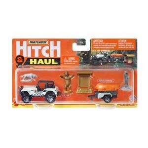 Set 2 vehicule Matchbox Hitch&Haul - MBX Off Road 1988 Jeep 4X4 Trailer Trawler, scara 1: 64 imagine