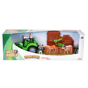 Set de joaca tractor si mini ferma, Maxx Wheels, Farmer Toys imagine