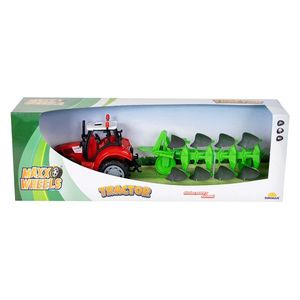 Tractor cu plug, Maxx Wheels, Farmer Toys imagine