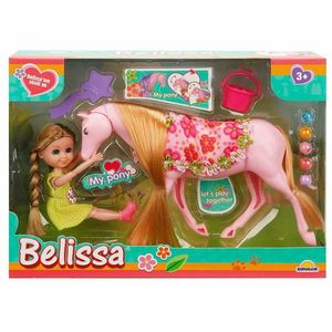 Set de joaca papusa Belissa cu ponei, Roz imagine