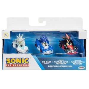 Set 3 figurine cu vehicule din metal, Sonic The Hedgehog, 1: 64 imagine
