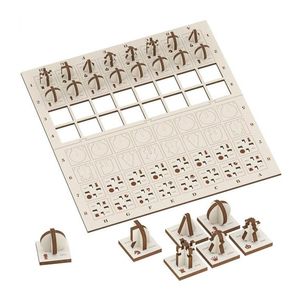 Set puzzle din lemn - Tabla de sah cu pioni imagine