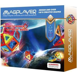 Joc de Constructie Magnetic MagPlayer - 30 piese imagine