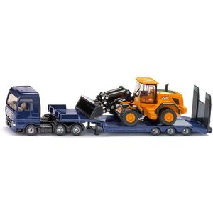 Jucarie - Man Tgx with low loader truck and JCB wheel loader | Siku imagine