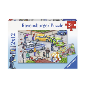 Puzzle clasic - Politie - 2x12 piese | Ravensburger imagine