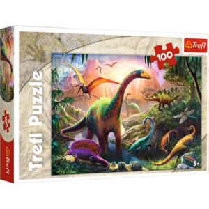 Puzzle 100 piese - Dinosaurs' land | Trefl imagine