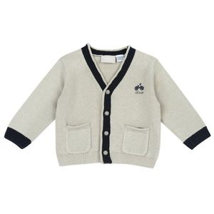 Cardigan copii Chicco tricotat, Bej Cu Model, 05850-66MFCO imagine