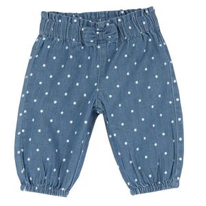 Pantaloni copii Chicco bufanti din denim, Bleu, 55995-66MFCO imagine