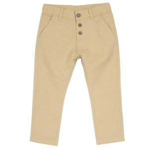Pantaloni copii Chicco din bumbac cu in, Bej Cu Model, 05572-66MC imagine